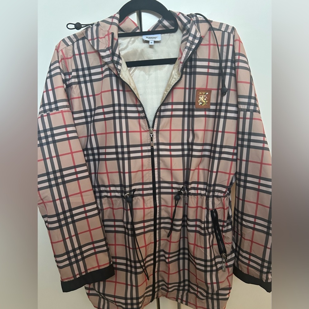 Burberry Windbreaker Light Check Jacket Sz M